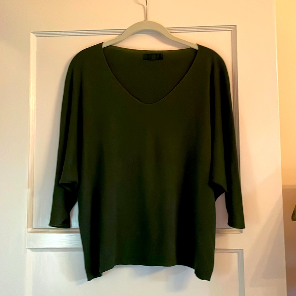 V neck cotton sweater
